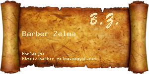 Barber Zelma névjegykártya